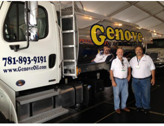 Phil & Frank stand next to a Genove Oil Truck